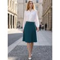 thumbnail image 2 of DARING DIVA Women's Flare A Line High Waist Casual Midi Skirts S Lake Blue, 2 of 6