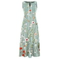 thumbnail image 5 of ZQUUVOU Women's Dress With Cardigan 2 Piece Set Sleeveless Boho Tank Dress Jacket Flowy Wedding Guest Maxi Dress Mint Green,2XL, 5 of 9
