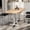 Natural Top/Silver Base, variant on Flash Furniture 30" x 60" Solid Wood Commercial Indoor Tabletop in Dark Brown with 22" x 22" Dining Height Rust-Resistant Silver Cast Iron X-Base
