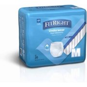 FitRight Incontinence Underwear for Men and Women, Adult Diapers, Ultra Absorbent, Medium, 28in to 40in, 80 Count