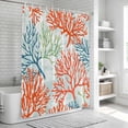 thumbnail image 6 of Xipuska Ocean Coral Shower Curtain - Water Repellent Fabric Shower Curtains Washable, Abstract Boho Gradient Coastal Polka Dots Decorative Polyester Cloth Bathroom Curtains Modern Bath Decor 72"x78", 6 of 6