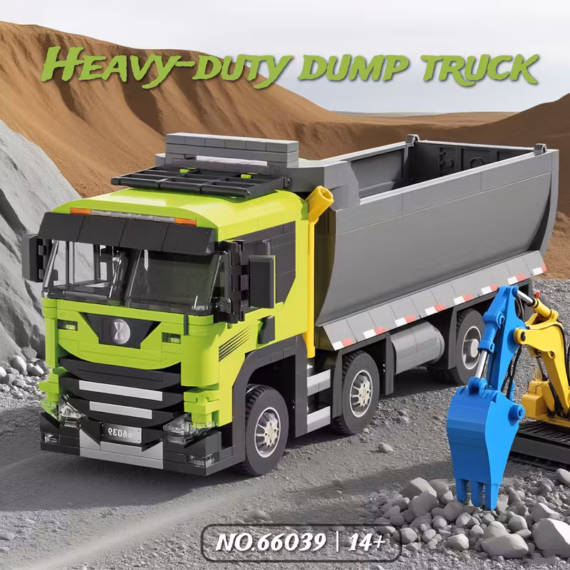 thumbnail image 2 of Remocguys Dump Truck Building Blocks Set Compatible with Lego City Truck Model Gift for Boys 614 Pcs, 2 of 8