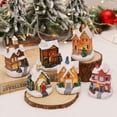 thumbnail image 5 of KYAIGUO Christmas Glowing Christmas Village Houses Miniature Snow Houses House Table Top Ornaments Christmas Party, 5 of 7