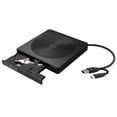 thumbnail image 1 of Caja unidad óptica externa Hugtrwg USB3.0 + Type-C DVD / CD para computadora portátil con unidad óptica, 1 of 9