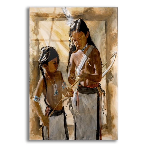 Epic Art 'Little Brothers' by J. E. Knauf, Acrylic Glass Wall Art, 12"x16"