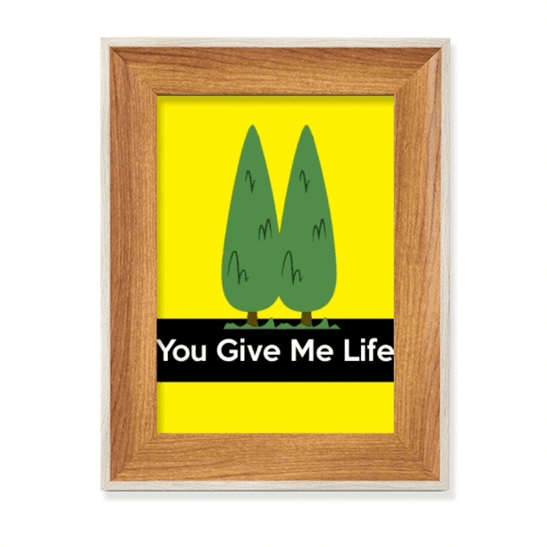 Trees Environmental Protect Desktop Wooden Photo Frame Display Picture ...