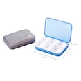 thumbnail image 3 of EeaseCA 2pcs Multifunction Pill Storage Box 6 Compartments Pill Organizer Portable Medicine Case (Blue), 3 of 7