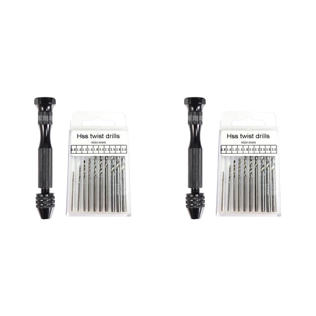 Riwesomey Microbrocas helicoidales Kit de herramientas manuales precisas Perforación de carpintería Herramientas rotativas de tamaño compacto Llavero de Type10 NO10 Riwesomey CBP228417