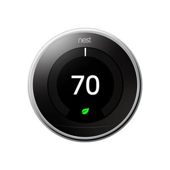 Nest Learning Thermostat 3rd generation - Thermostat - wireless - 802.11b/g/n, Bluetooth 4.0, 802.15.4 - polished steel