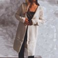 thumbnail image 2 of Womens Clothes Womens Long Hooded Cardigan Sweaters Lightweight Long Sleeve Solid Knit Sweaters Coat Casual Warm Comfy Fall Outwear, 2 of 6