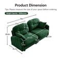 thumbnail image 5 of FFH Loveseat Sofa, 74" Cloud Sectional Couches for Living Room, Tufted 2-Seat Chenille Sofa with 2 Pillows, Wooden Base, Green, 5 of 14