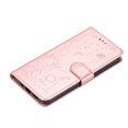 thumbnail image 6 of For Google Pixel 7A Case, Mantto PU Leather Cover with Cat Patterned Embossed Cute Painted Flip Wallet Card Case, With Kickstand Hand Strap Magnetic Closure Case For Google Pixel 7A, Rosegold, 6 of 10