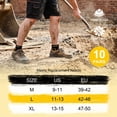 thumbnail image 4 of Mens Work Socks, AMITOFO Durable Boot Socks for Men, Breathable Cushioned Reinforced Toe & Heel Compression Arch Support Outdoor Workwear Ankle Socks, Black 10 Pack Size 13-15, 4 of 7