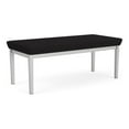 thumbnail image 1 of Lenox Steel Reception Waiting Room 2-Seat Bench / Silver Steel / Black, 1 of 5