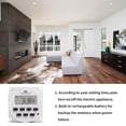 thumbnail image 2 of SINOTIMER 12V Weekly 7 Days Digital Programmable Time Switch Relay Timer Control for Electric Appliance 8 ON/OFF Setting, 2 of 8