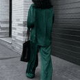 thumbnail image 6 of Women's Spring and Summer Casual Pendant Satin Set Pants Loose Two Piece Set, 6 of 10