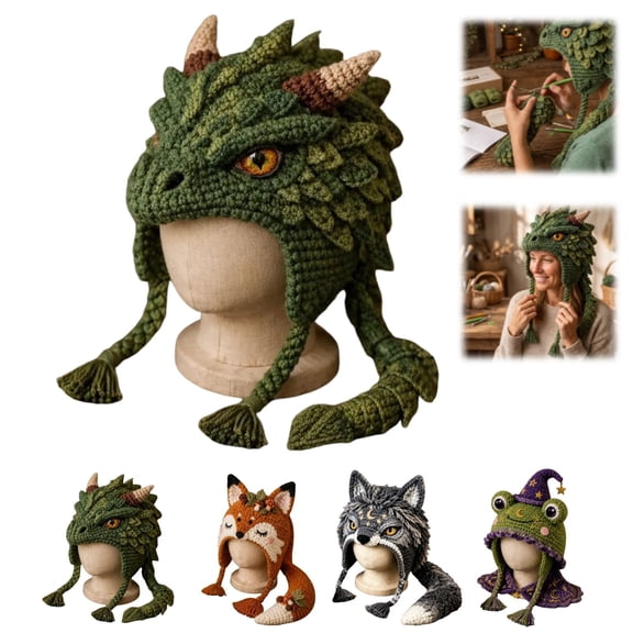 DIY Fantasy Hood Hat DIY Crochet Kit Series, Complete All-in-One Craft Set for Beginners and Adults, Includes Premium Yarn, Hook, and Easy Tutorial Guide, Wonderful Winter Holiday Gift for Crafters