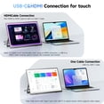 thumbnail image 6 of Portable Monitor Touchscreen 15.6" FHD 1080p, Travel Monitor with Built-in Battery & Kickstand & Speakers, HDMI USB C External Portable Monitor for Laptops, PC, Mac, Xbox, Switch, and PS5/4, 6 of 10