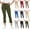 Army Green, variant on Womens Cropped Pants Summer fitted waist slim fit lightweight fabric deep pockets flexible for Casual Sports wear Green L