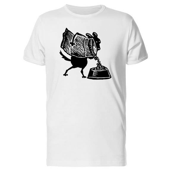 Sketch Of Dog Serving Food T-Shirt Men -Image by Shutterstock, Male Small