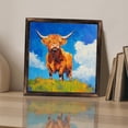 thumbnail image 3 of Highland Cow Sky Meadow Fluffy Fur Wooden Sign Wall Plaque - Vintage Art Decoration, Wall Decoration - Ideal Gift For Home Decoration, Living Room, Bathroom, Bedroom, Garden, Dining, Bar, Cafe, Fes, 3 of 7