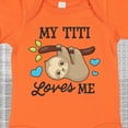 thumbnail image 4 of Inktastic My Titi Loves Me with Sloth and Hearts Boys or Girls Baby Bodysuit, 4 of 5