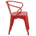 thumbnail image 3 of Red Metal Indoor-Outdoor Chair with Arms, 3 of 9