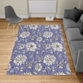 thumbnail image 2 of Aster Turkish Area Rug, Earth Tones Flower Petals Autumn Classic Flourishing Mother Nature Design, Soft Carpet for Living Room Decor with Distressed Look, 5.2' X 7.6', Dark Violet, by Ambesonne, 2 of 4