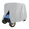 Silver Tone Waterproof Outdoor Sun Rain Resistant Golf Cart Protective Cover Polyester Fabric 285x122x168cm