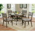 thumbnail image 2 of Furniture of America Juniper Bottom Shelf Round Wood Dining Table, Gray, 2 of 6