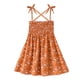 thumbnail image 1 of Vestido Para Niñas, Ropa Para Bebés, Ropa De Verano Para Niños Pequeños, Sin Mangas, Vestido Con Tirantes, Estampado Gráfico, Ropa Para Niños, Naranja Odeerbi LM103-1878, 1 of 9