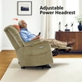thumbnail image 4 of MCombo Triple Motor Power Lift Recliner for Elderly, Sleep Recliner Sofa with Adjustable Headrest, Fabric, Beige, 4 of 10