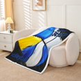 thumbnail image 2 of Erosebridal Volleyball City Fleece Blanket, Eat Sleep Sherpa Throw, Rugby Player Decor, 60x80, 2 of 7