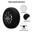 thumbnail image 2 of Zufioo Turquoise Beach Kayaking Print Car Tire Dust Cover, Adjustable Tire Protector Cover Anti-UV, Car Accessories for Trucks, SUVs, Vans-15 inch, 2 of 6