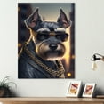 thumbnail image 2 of Designart Schnauzer Gangster in NYC III Canvas Wall Art, 2 of 5