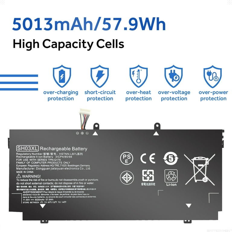 SH03XL 859356-855 Battery for HP Spectre X360 13-AC0XX 13-AC023DX