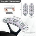 thumbnail image 6 of SCRAWLGOD Koala Leaf 4 Pieces Set Soft Office Chair Slipcover with Arm Rest Protector Stretchable Swivel Chair Covers Easy to Remove Anti-Slip Boss Chair Cover, 6 of 7