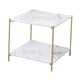 thumbnail image 3 of Mesa de centro, mueble de mesa, mesa pequeña para oficina, decoración del hogar, sala de estar Cuadrado blanco, 3 of 8