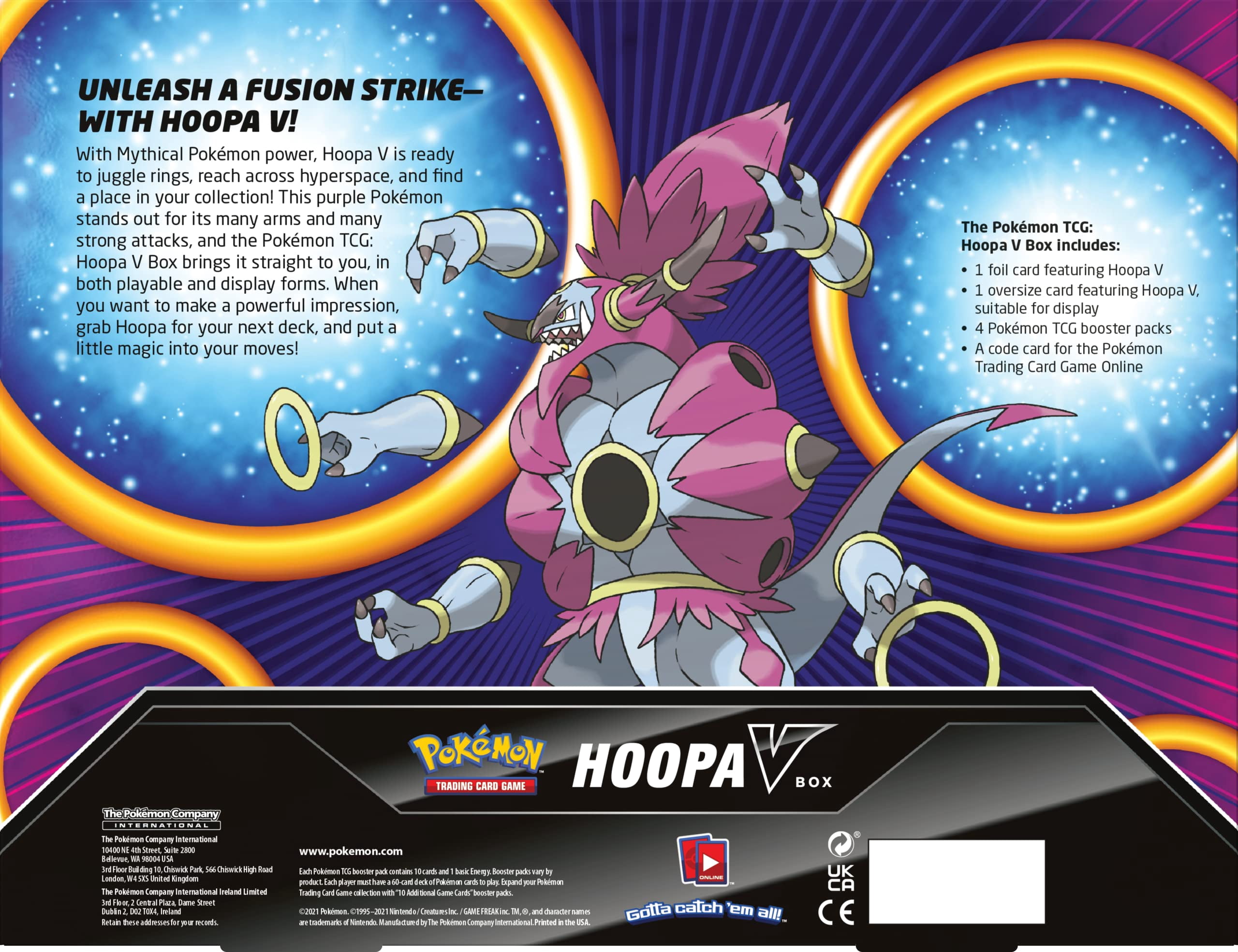 Pokemon | Hoopa V Box | Card Game | Ages 6+ | 2 Players | 10+ Minutes Playing Time