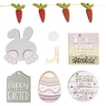 thumbnail image 2 of Juego de bandejas decorativas de madera para Pascua | Decoraciones de primavera para bandejas | Mini letreros y bloques para la decoración del hogar | Ideal para chimeneas, cafeterías y fiestas, 2 of 6
