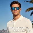 thumbnail image 5 of LINVO Men's Retro Polarized Sunglasses for Men  UV400 with Rivets for Fishing Hiking Driving-2 Pairs, 5 of 10