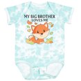 thumbnail image 3 of Inktastic My Big Brother Loves Me Little Fox Boys or Girls Baby Bodysuit, 3 of 5