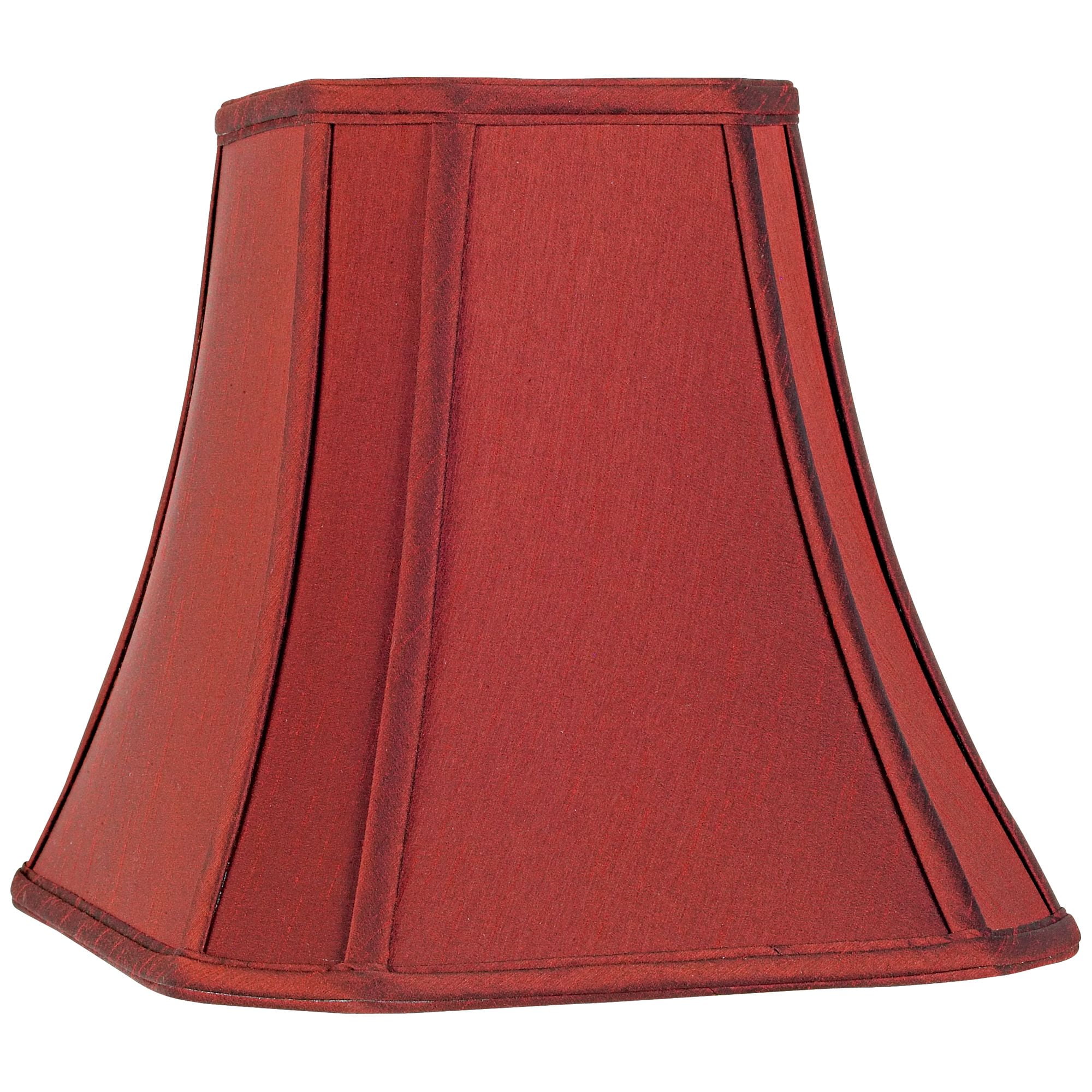 Springcrest Crimson Red Cut-Corner Medium Lamp Shade 8" Wide and 6" Deep at Top x 14" Wide and 11" Deep at Bottom x 11" High (Spider) Replacement