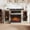 Gray Wash, variant on FlowSun 59 inch Fireplace TV Stand for TVs up to 65'',Modern Highboy Media Console with 24'' 3-Side Glass Fireplace,Adjustable Flame & LED Color,Gray Wash