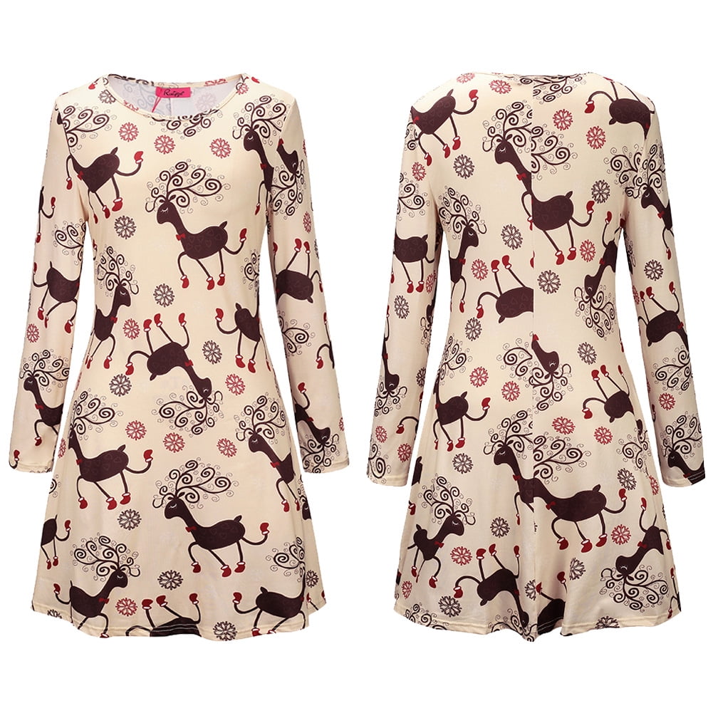 Christmas print dresses 2018 deals