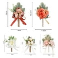 thumbnail image 6 of Dserhfy Rose Flower Brooch Realistic Green Leaves Anti-slip Elegant Groom Bride Groomsmen Floral Corsage Lapel Pin Wedding Party Supplies, 6 of 8
