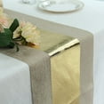 BalsaCircle 12" x 108" Taupe Gold Polyester Faux Burlap Table Runner ...