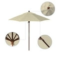 thumbnail image 2 of California Umbrella 7.5' Grove Series Patio Umbrella With Wood Pole Hardwood Ribs  Push Lift With Pacifica Beige Fabric, 2 of 5