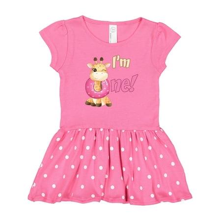 

Inktastic I m One Giraffe Gift Baby Girl Dress