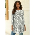 thumbnail image 6 of Roaman's Women's Plus Size Boatneck Swing Ultra Femme Tunic, 6 of 6